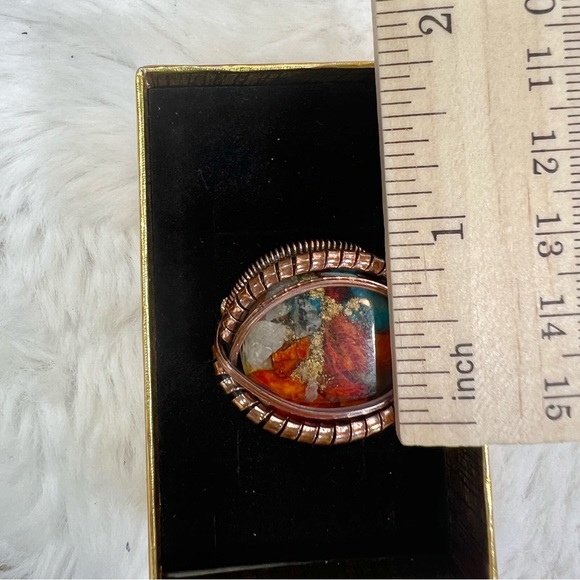 Oyster Copper Vintage Style Ring size 8.25 - Picture 6 of 7